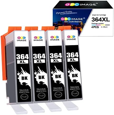 GPC Image Compatible Cartouches d'encre Remplacement pour HP 364 XL pour Photosmart 5510 5520 5522 5520 6520 B8550 7510 7520 5524 6510 5515 B109a B110a Officejet 4620 4622 Deskjet 3070A (Noir, 4-Pack) Fiche Technique et Prix au Maroc