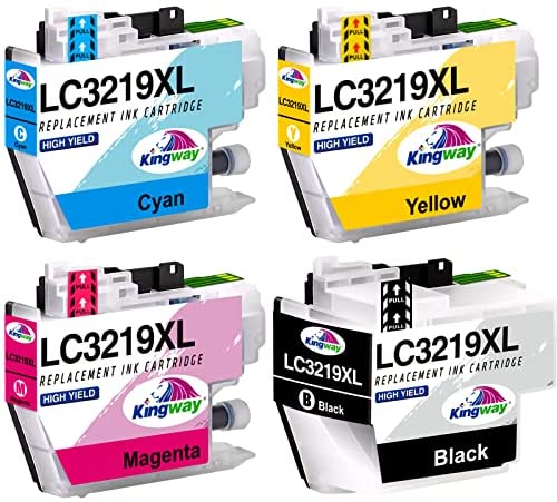 Kingway LC3219XL Cartouche d'encre Compatible pour Brother LC3219 LC 3217 avec Brother MFC-J5335DW J5330DW J6930DW J5730DW J6530DW J5930DW J6935DW (Noir Cyan Magenta Jaune)Avis,  Fiche Technique et Prix au Maroc