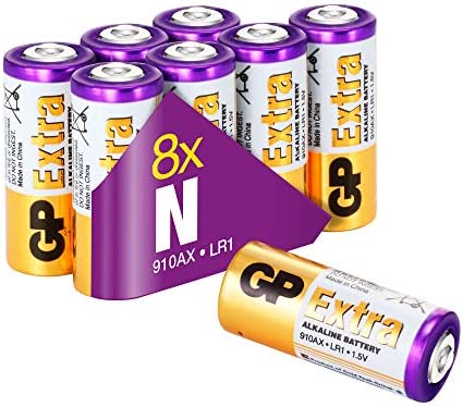 Piles LR1 - Lot de 8 Piles | GP Extra | Batteries LR1 N AM5 - E90 Alcalines 1.5V - Longue durée et Haute Performance pour télécommandes, sonnettes, horloges et Une Large variété d'appareils Fiche Technique et Prix au Maroc