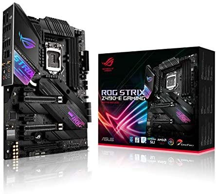 ROG STRIX Z490-E GAMING – Carte mère Intel Z490 LGA 1200 ATX, 16 phases, DDR4 4600, Wi-Fi 6, Ethernet Intel 2.5 Gb, M.2 x2 avec radiateurs, USB 3.2 Gén.2, SATA, RGB Aura Sync Fiche Technique et Prix au Maroc
