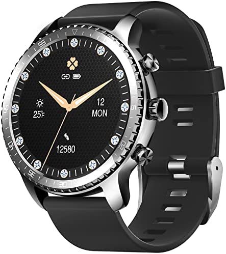 Tinwoo Montre Connectée Homme Femme,46mm Smartwatch Support Qi Chargement sans Fil,Bluetooth Montre Sport Podometre avec Moniteur de Sommeil Fréquence Cardiaque,Étanche 5ATM pour Android iOS Fiche Technique et Prix au Maroc