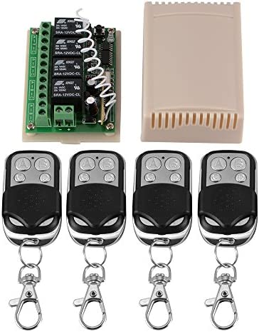 XCSOURCE DC 12V 4CH Télécommande à Canaux sans Fil Interrupteur à Relais 4 Émetteurs +1 Récepteur HS826 Fiche Technique et Prix au Maroc
