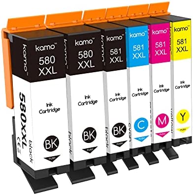 Kamo 580XXL 581XXL Cartouches d'encre Multipack Compatible avec Canon PGI-580 580XXL CLI-581 581XXL Cartouches; Pimax TS6150 TR8550 TS6250 TS8250 TS8150 TR7550 TS8251 TS9550 TS9150 TS6151 TS8151 Fiche Technique et Prix au Maroc