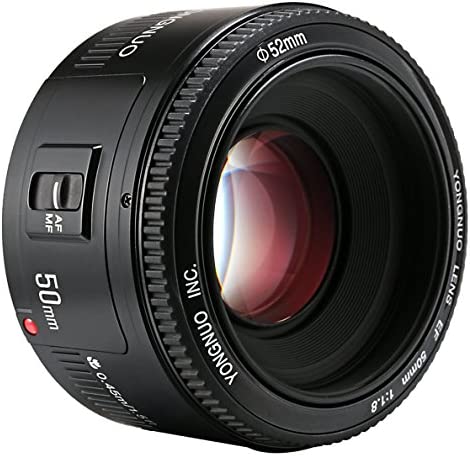 YONGNUO YN50MM Objectif Principal Standard YN50mm F1.8 Objectif Autofocus à grande Ouverture pour Appareil Photo Reflex Numérique Canon EF Mount Rebel Fiche Technique et Prix au Maroc