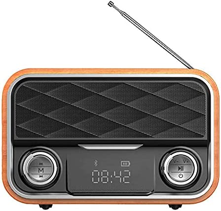 BESROY Radio rétro Bluetooth avec AUX/FM, Radio de Secours avec antenne, Son Clair, Enceinte Bluetooth Portable Haute Bluetooth avec Tablette Android Compatible Fiche Technique et Prix au Maroc
