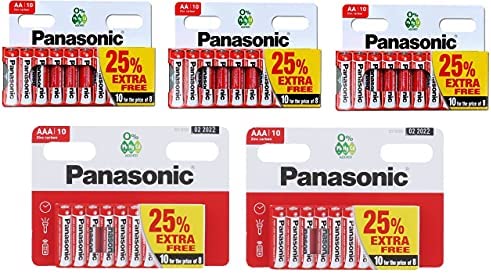 Panasonic Zinc Carbon Lot de 50 piles AA et 20 piles AAA Fiche Technique et Prix au Maroc