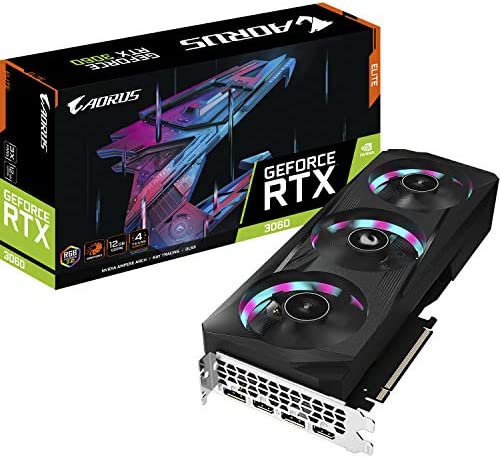 GIGABYTE RTX 3060 Elite 12G 2.0 GV-N3060AORUS E-12GD V2 Noir Fiche Technique et Prix au Maroc