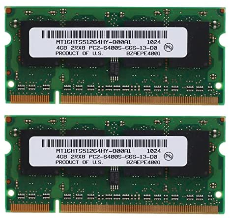 Iegefirm 2 PièCes DDR2 4 Go pour Ordinateur Portable Ram 800 MHz PC2 6400 SODIMM 2RX8 200 Broches pour MéMoire D'Ordinateur Portable AMD Fiche Technique et Prix au Maroc