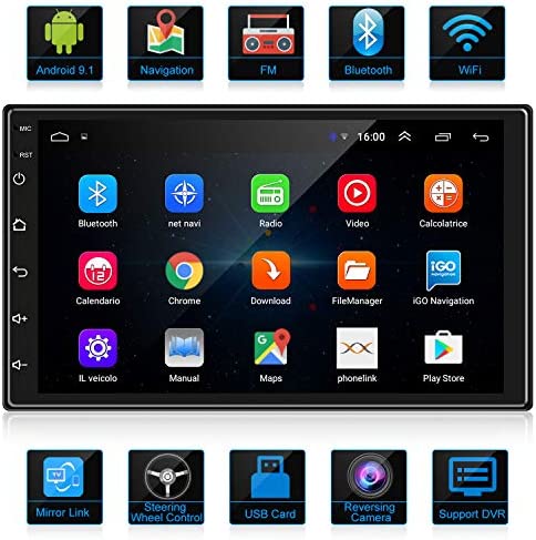 ANKEWAY La Dernière Mise À Jour 7 Pouces Android Autoradio 2 DIN, 1080P HD Écran Tactile Système Multimédia de Voiture avec Navigation GPS/WiFi/Bluetooth Appel Mains Libres/Caméra de Recul Fiche Technique et Prix au Maroc