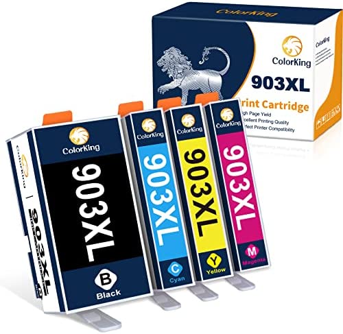 903XL Cartouches d'encre Compatibles Remplacement pour HP 903XL 903 XL pour HP Officejet 6950 HP Officejet Pro 6960 6970 All-in-One Imprimante (Noir Cyan Jaune Magenta, 4-Pack) Fiche Technique et Prix au Maroc