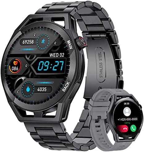 LIGE Montre Connectée Homme, 1,32" HD Montre Connectée avec Appel Bluetooth/20 Modes Sportifs/Fréquence Cardiaque/Sommeil Moniteur, Smartwatch IP67 Étanche pour Android iOS, 2 Bracelets, Noire Gris Fiche Technique et Prix au Maroc