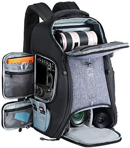 Beschoi Sac pour Appareil Photo, Sac à Dos Photo Grande Capacité Imperméable avec Housse Etanche Inclus pour DSLR Caméra Canon Nikon Sony (XL) Fiche Technique et Prix au Maroc