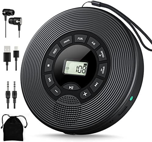 KOVCDVI Lecteur CD Portable avec Bluetooth et Batterie Rechargeable 1500mAh Lecteurs CD avec Haut-parleurs Prend en Charge la Lecture USB et AUX répétition A-B Fonction de mémoire et de Lecture Prog Fiche Technique et Prix au Maroc