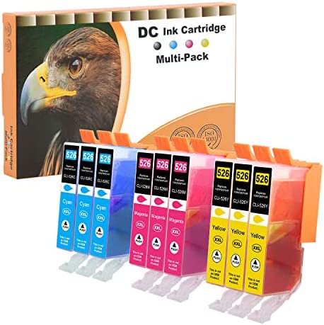 D&C 9X Cartouche d'encre Compatible pour Canon PGI-525 CLI-526 pour Canon Pixma IP4840 IP4850 IP4900 MG5140 MG5150 MG5240 MX710 MX715 MG6100 MG6150 MG6200 IP4950 IX6550 MG5250 MG5300 MG5350 MG6250 Fiche Technique et Prix au Maroc