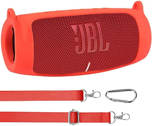 co2CREA Housse en Silicone en Protection Étui Speaker Case pour JBL Charge 5 Enceinte Bluetooth Portable (Haut-Parleur Non Inclus) (Rouge) Fiche Technique et Prix au Maroc