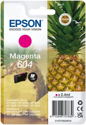 Epson Encre d'origine Cartouche Magenta 604 Taille StandardAvis,  Fiche Technique et Prix au Maroc