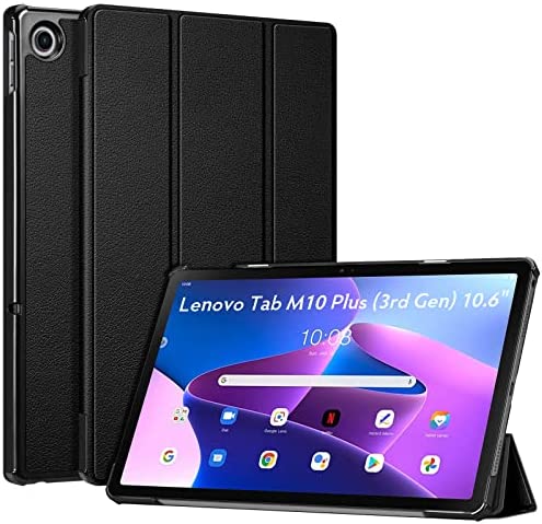 FINTIE Coque pour Lenovo Tab M10 Plus 3ème Génération 10.6 Pouces 2022 (TB125/TB128) - Étui Fin et Rigide Housse Pliable Légère, Protection pour Lenovo Tab M10 Plus 3rd Gen, Noir Fiche Technique et Prix au Maroc