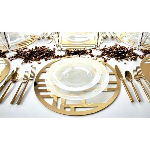 6 sous plats en cuir doré
 Fiche Technique et Prix au Maroc