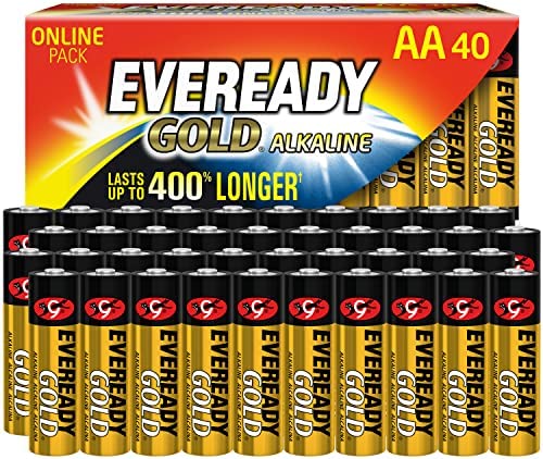 Eveready Gold Lot de 40 piles alcalines AA longue durée pour appareils ménagers (Amazon Exclusif) Fiche Technique et Prix au Maroc