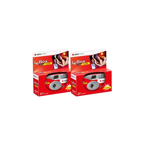 AgfaPhoto 2x Appareil photo jetable LeBox Camera Flash 400 27 exp
 Fiche Technique et Prix au Maroc