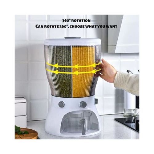 Boîte de rangement des céréales, grains séparés 360°
 Fiche Technique et Prix au Maroc