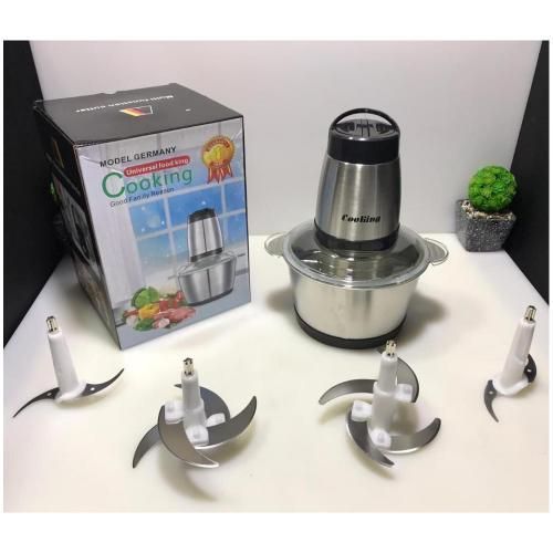 Cooking Hachoir électrique à viande en acier Inoxydable avec 4 Lames cooking/250W
 Fiche Technique et Prix au Maroc