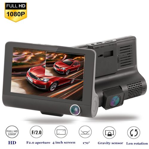 Écran DVR Avec 3 cameras 1080P FHD Enregistreur Vidéo Car Dash cam Cam Recorder
 Fiche Technique et Prix au Maroc