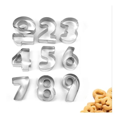 Ensemble de moules à biscuits en acier inoxydable, 10 pièces,  créatif, en forme de chiffres
 Fiche Technique et Prix au Maroc