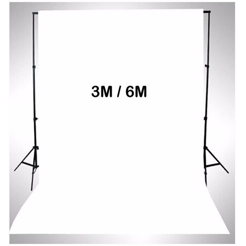 Fond Blanc Tissu Toile de 3*6M Arrière-Plan pour Photographie Photo Video + Cadre Support Trepied 3M
 Fiche Technique et Prix au Maroc