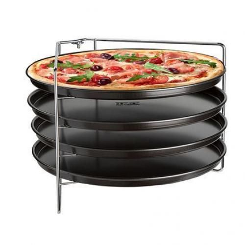 Kitchenlab Set de plat a pizza 4 plats avec sopport
 Fiche Technique et Prix au Maroc