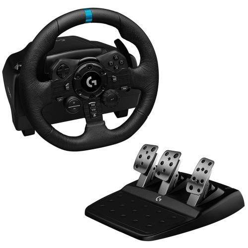 Logitech G923 Volant de course TRUEFORCE Pour PC / PlayStation 4/5 + Pédalier
 Fiche Technique et Prix au Maroc