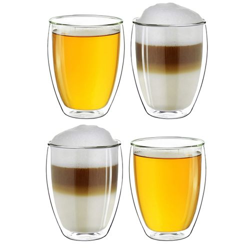 Mirka 4 Tasses double paroi 350ml - Grand format - Jus et Thé
 Fiche Technique et Prix au Maroc