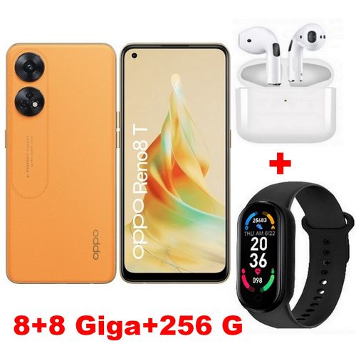 Oppo RENO 8T - 6,7"(8 +8 Go RAM+256Go ROM) Mediatek Helio G99 - Orange+Kit+Band
 Fiche Technique et Prix au Maroc