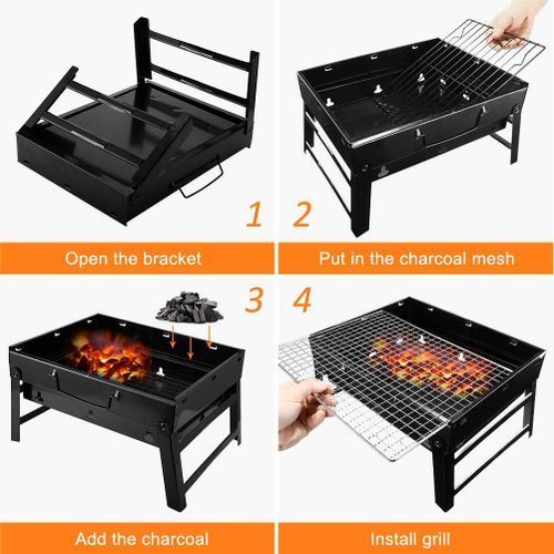 Pandiani Grill , Barbecue à Charbon portable et pliable en Acier Inoxydable BBQ
 Fiche Technique et Prix au Maroc