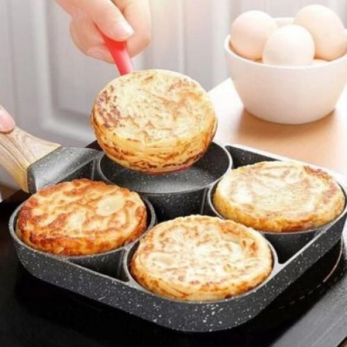 Poêle Granit antiadhésif 4 Compartiments,Crêpe,Omelette,Pancake,Harcha,baghrir..
 Fiche Technique et Prix au Maroc