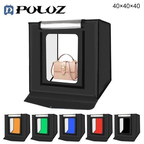 Puluz Studio photo professionnel 40 cm à éclairage LED 2400 lm - 6 Couleurs de Fond
 Fiche Technique et Prix au Maroc