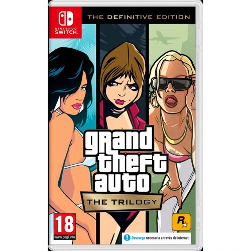 Rock Star Gta Nintendo switch : The Trilogy The Definitive Edition Code In Box
 Fiche Technique et Prix au Maroc