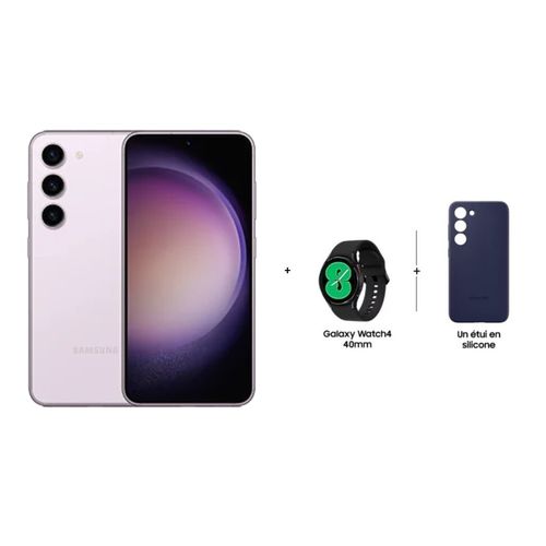 Samsung Précommande : Galaxy S23 - 6.1" - 8GB 256 GB + Watch 4 40mm + Cover
 Fiche Technique et Prix au Maroc