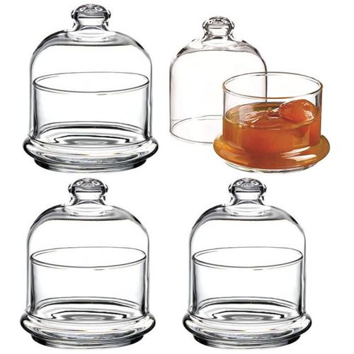 Set de 4 Bonbonnières en verre avec couvercle, Sucriers & Cloches alimentaires
 Fiche Technique et Prix au Maroc