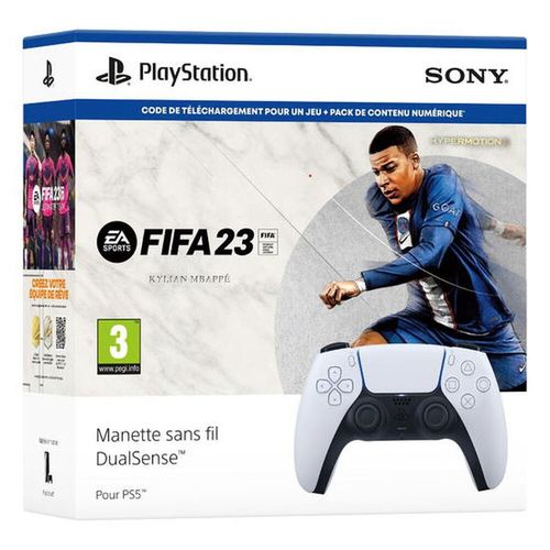 Sony Manette sans fil Sony DualSense blanc + code de téléchargement FIFA 23
 Fiche Technique et Prix au Maroc