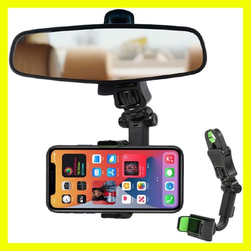Support de téléphone voiture multifonctionnel - rétroviseur, rotatif a 360
 Fiche Technique et Prix au Maroc