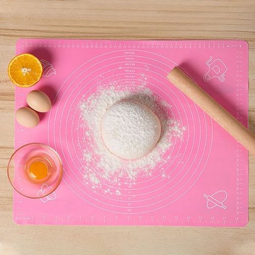 Tapis de Cuisson en Silicone Tapis de Pétrissage de Pâte avec Mesures - Rose
 Fiche Technique et Prix au Maroc