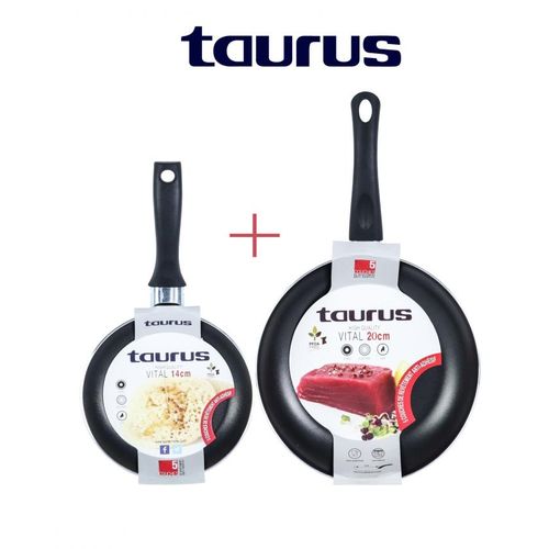 Taurus Lot  poêle 20 cm +Crêpière  14 cm rouge VITAL Anti-Adhésive
 Fiche Technique et Prix au Maroc