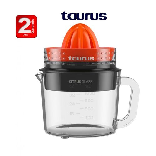 Taurus Presse Orange Citrus Glass en verre capacité totale 1 l- 2 ans de garantie
 Fiche Technique et Prix au Maroc