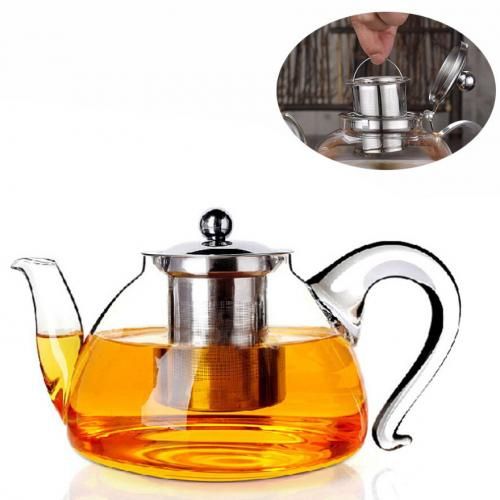 Théière en verre avec filtre INOX résistant à la chaleur, Utilisé sur cuisinière
 Fiche Technique et Prix au Maroc