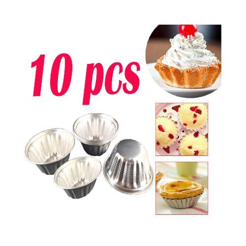 10 pièces Moules à muffins réutilisables en alliage d'aluminium, plateau à biscuits et à tarte, outils de pâtisserie de cuisine
 Fiche Technique et Prix au Maroc