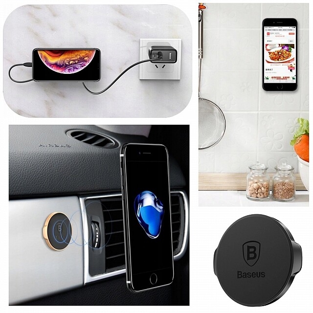 GSMOK - UNIVERSAL MAGNETIC HOLDER BASEUS SMALL EARS SUER-C01 BLACK