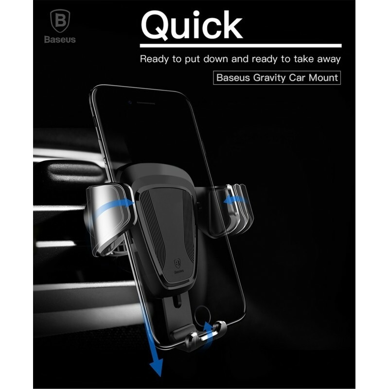 Baseus SUYL-01 Gravity Car Mount AirVent Black - Baseus Cyprus - Best Buy  Cyprus