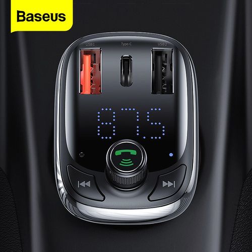 Baseus Transmetteur FM Bluetooth pour Voiture, Double USB Radio MP3 sans Fil avec Lecteur MP3 et MicroSD, Chargeur Voiture, Type C
 Fiche Technique et Prix au Maroc