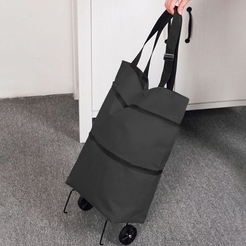 Sac shopping pliable 30 litres, chariot multi-usage à roulettes
 Fiche Technique et Prix au Maroc